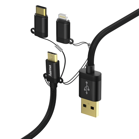 ADATKÁBEL 3IN1 MICRO USB / TYPE-C / LIGHTNING 1M