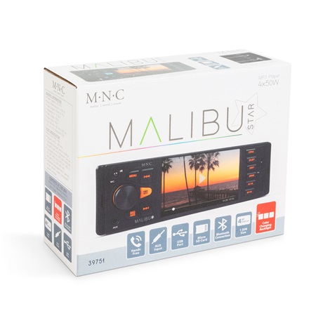 FEJEGYSÉG "MALIBU" - 1 DIN - 4 X 50 W - LCD - BT - MP5 - AUX - SD - USB 6 FEJEGYSÉG "MALIBU" - 1 DIN - 4 X 50 W - LCD - BT - MP5 - AUX - SD - USB - Image 6