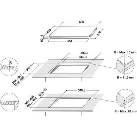 FŐZŐLAP BEÉPÍTHETŐ INDUKCIÓS 4 FŐZŐLAP BEÉPÍTHETŐ INDUKCIÓS - Image 4