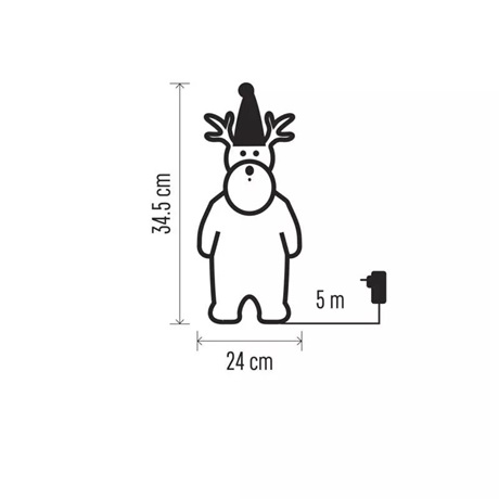 KARÁCSONYI DÍSZ RÉNSZARVAS 3 KARÁCSONYI DÍSZ RÉNSZARVAS - Image 3