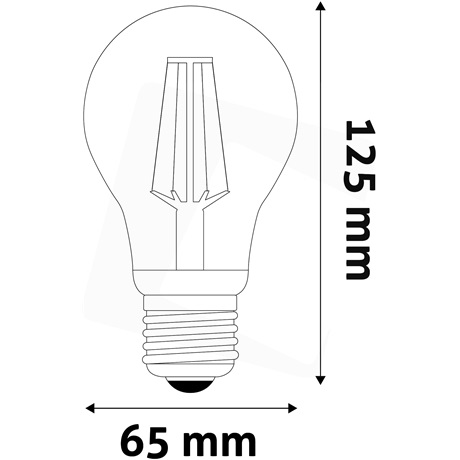 LED FILAMENT GLOBE IZZÓ 14W E27 A65 WW 2700K HIGH LUMEN - Image 2