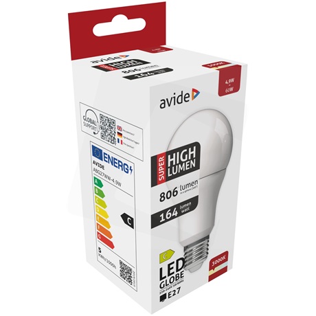 LED GLOBE IZZÓ A60 4.9W E27 WW 3000K SUPER HIGH LUMEN - Image 3