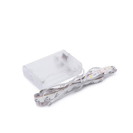 LED SZALAG - MELEGFEHÉR - 1 M - 3 X AA ELEMES