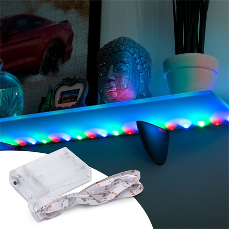 LED SZALAG  - SZÍNES - 1 M - 3 X AA ELEMES - Image 2