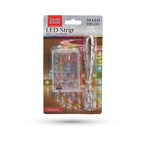 LED SZALAG  - SZÍNES - 1 M - 3 X AA ELEMES - Image 4