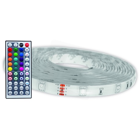 LED SZALAG BLISZTER 12V 16W RGB 5m TUYA - Zene vez. + IR távirányító