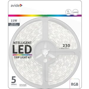 LED SZALAG BLISZTER 12V 22W SMD5050 30LED cimezheto IC RGB IP65 5m Prgtaviranyito i525451