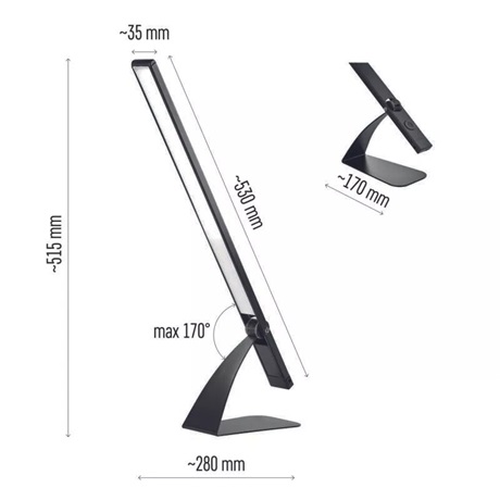 LENNY LED ASZTALI LÁMPA, FEKETE 7 LENNY LED ASZTALI LÁMPA, FEKETE - Image 7