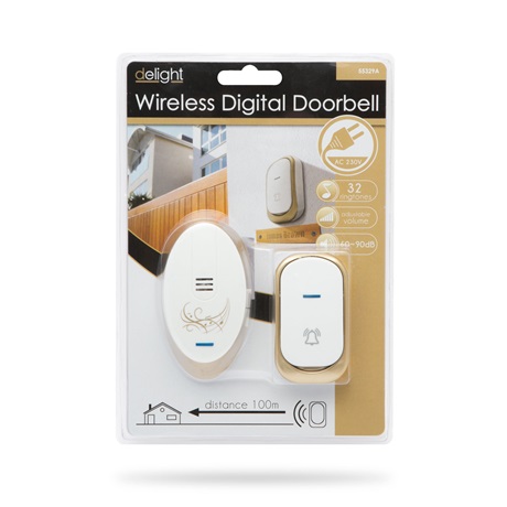 VEZETÉK NÉLKÜLI CSENGŐ FEHÉR 2 VEZETÉK NÉLKÜLI CSENGŐ FEHÉR - Image 2