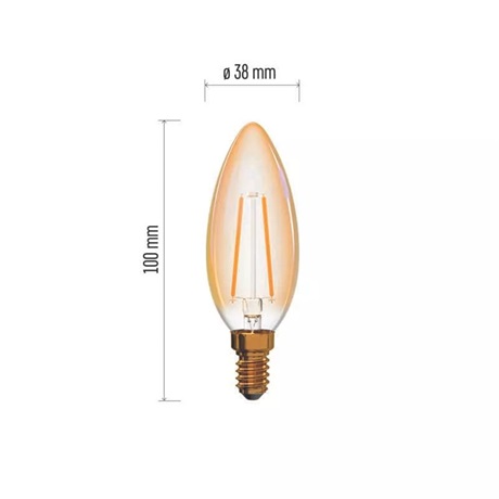 VINTAGE LED IZZÓ GYERTYA E14 2.1W 190LM WW+ - Image 6