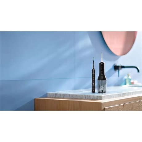 ELEKTROMOS FOGKEFE ÉS FOGKÖZTISZTÍTÓ DUPLA CSOMAG, FEKETE - Image 2