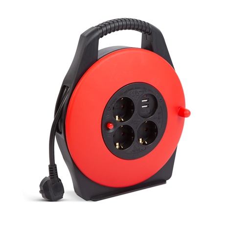KÁBELDOB 10 M KÁBELLEL, 2X USB, 3 X 230V, 3X1,5 MM2, IP20
