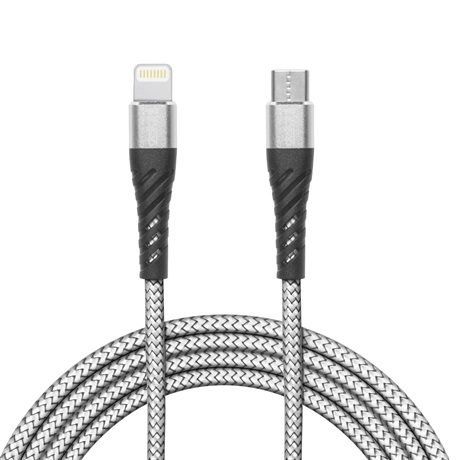 ADATKÁBEL - IPHONE - TYPE-C - 2A - 1 M - SZÜRKE