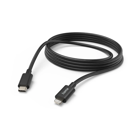 ADATKÁBEL LIGHTNING - USB TYPE-C, 3M, FEKETE