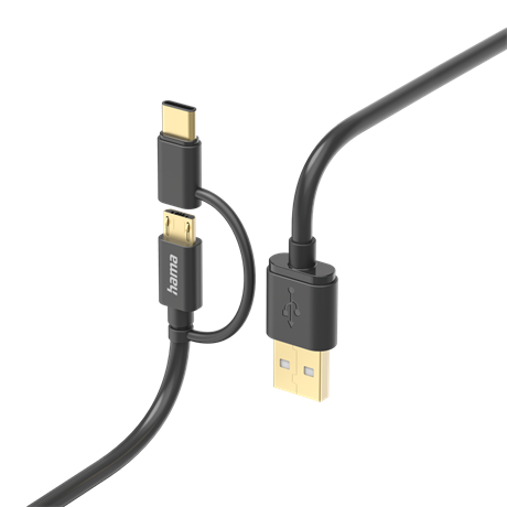 ADATKÁBEL MICRO USB/USB TYPE-C, 2IN1, 1M - Image 2