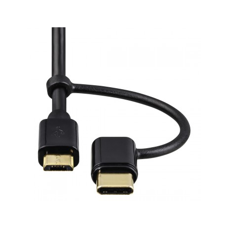 ADATKÁBEL MICRO USB/USB TYPE-C, 2IN1, 1M - Image 3