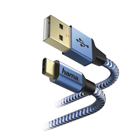 ADATKÁBEL USB TYPE-C "REFLECTIVE" 1,5M, KÉK - Image 3