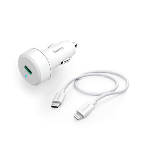 AUTÓS TÖLTŐ (PD) 20W+LIGHTNING - USB TYPE-C ADATKÁBEL