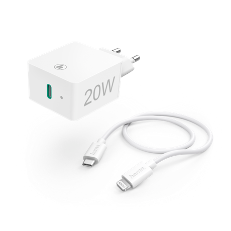 HÁLÓZTI TÖLTŐ (PD) 20W+LIGHTNING - USB TYPE-C ADATKÁBEL