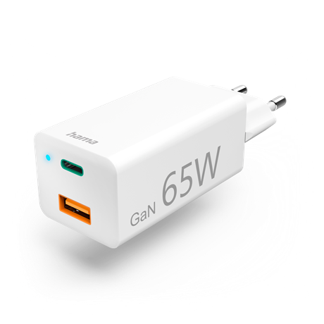 UNIVERZÁLIS HÁLÓZATI USB&TYPE-C TÖLTŐ GAN,FEHÉR(65W)