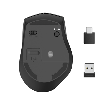 VEZETÉK NÉLKÜLI OPTIKAI EGÉR "MW-600" 2DB VEVŐVEL (USB+TYPE-C) - Image 2