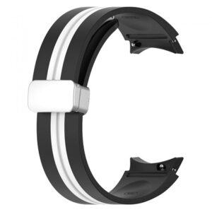 CSIKOS SZILIKON ORASZIJ GALAXY WATCH 4 5 FEKETE FEHER 20MM i2172054