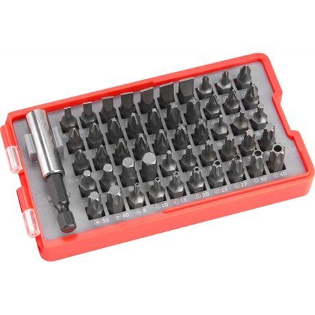 BEHAJTÓ KÉSZLET 51 DB, LAPOS:3-7MM, PH0-3, PZ0-3, HEX 1,5-6MM, T ÉS TTA 8-40