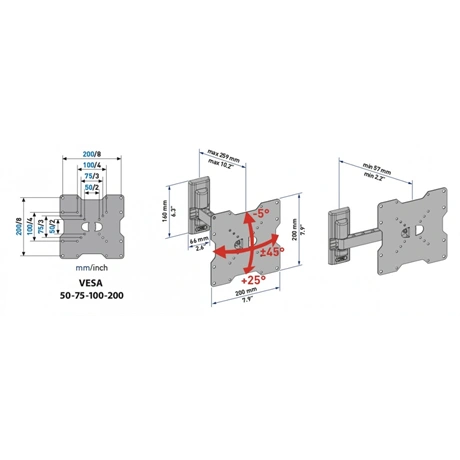 FALI KONZOL VESA 200 4 FALI KONZOL VESA 200 - Image 4
