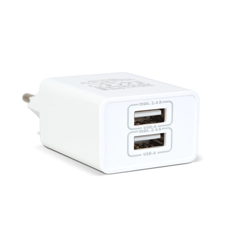 ADAPTER, 2USB, FEHÉR 1 ADAPTER, 2USB, FEHÉR