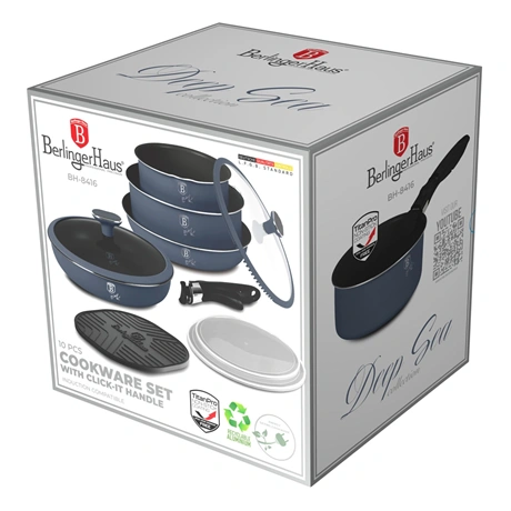 EDÉNYKÉSZLET 10 RÉSZES LEVEHETŐ NYÉLLEL 5 EDÉNYKÉSZLET 10 RÉSZES LEVEHETŐ NYÉLLEL - Image 5