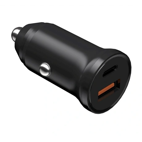 AUTÓS TÖLTŐ USB+TYPE-C ALJZAT 30W, PD GYORSTÖLTŐ 3.0