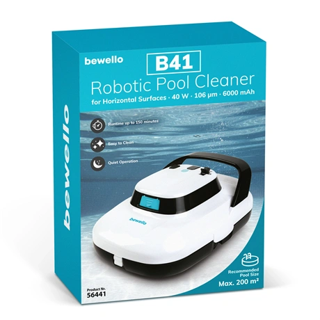 MEDENCETISZTÍTÓ ROBOT - VÍZSZINTES FELÜLETRE - 40W - 106 NM - 6000 MAH - FEHÉR 7 MEDENCETISZTÍTÓ ROBOT - VÍZSZINTES FELÜLETRE - 40W - 106 NM - 6000 MAH - FEHÉR - Image 7