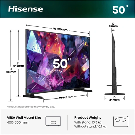 TV 50" 4K UHD SMART QLED 2 TV 50" 4K UHD SMART QLED - Image 2