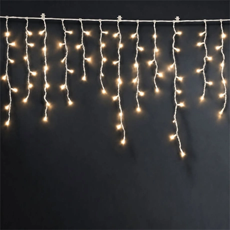 FÉNYFÜZÉR FÜGGÖNY, 15 M, MELEGFEHÉR, 600 LED, 100-240V, 6W, ÁTLÁTSZÓ KÁBEL - Image 5