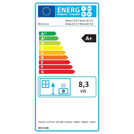 KANDALLÓ SZABADONÁLLÓ SÜTŐS CSEMPÉS 8,3 KW 4 KANDALLÓ SZABADONÁLLÓ SÜTŐS CSEMPÉS 8,3 KW - Image 4