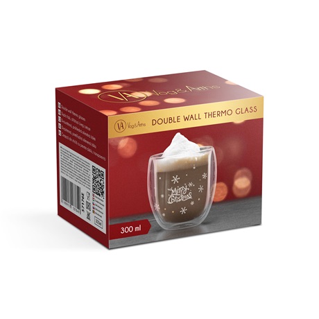 ÜVEGPOHÁR KARÁCSONYI DUPLAFALÚ 300 ML 2 ÜVEGPOHÁR KARÁCSONYI DUPLAFALÚ 300 ML - 2. kép